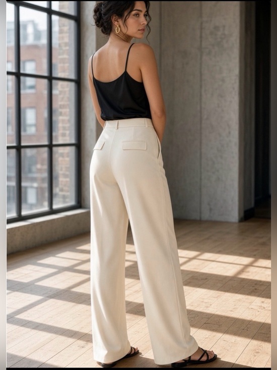 J. Crew Pants - J.Crew Buttery Drapey cupro Ivory Cream Wide Leg Trousers High Rise wide leg